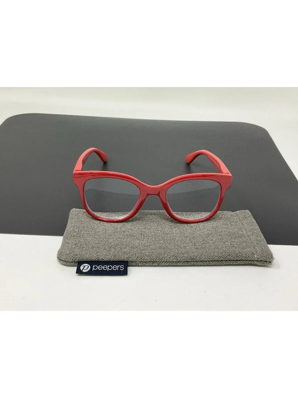 Peepers Grandview Reading Glasses Blue Light Red Pink Retired Color + 2.00